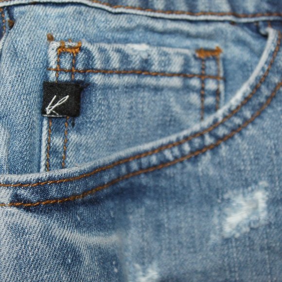 Kancan High Rise Distressed Destroyed jean shorts - Picture 7 of 8